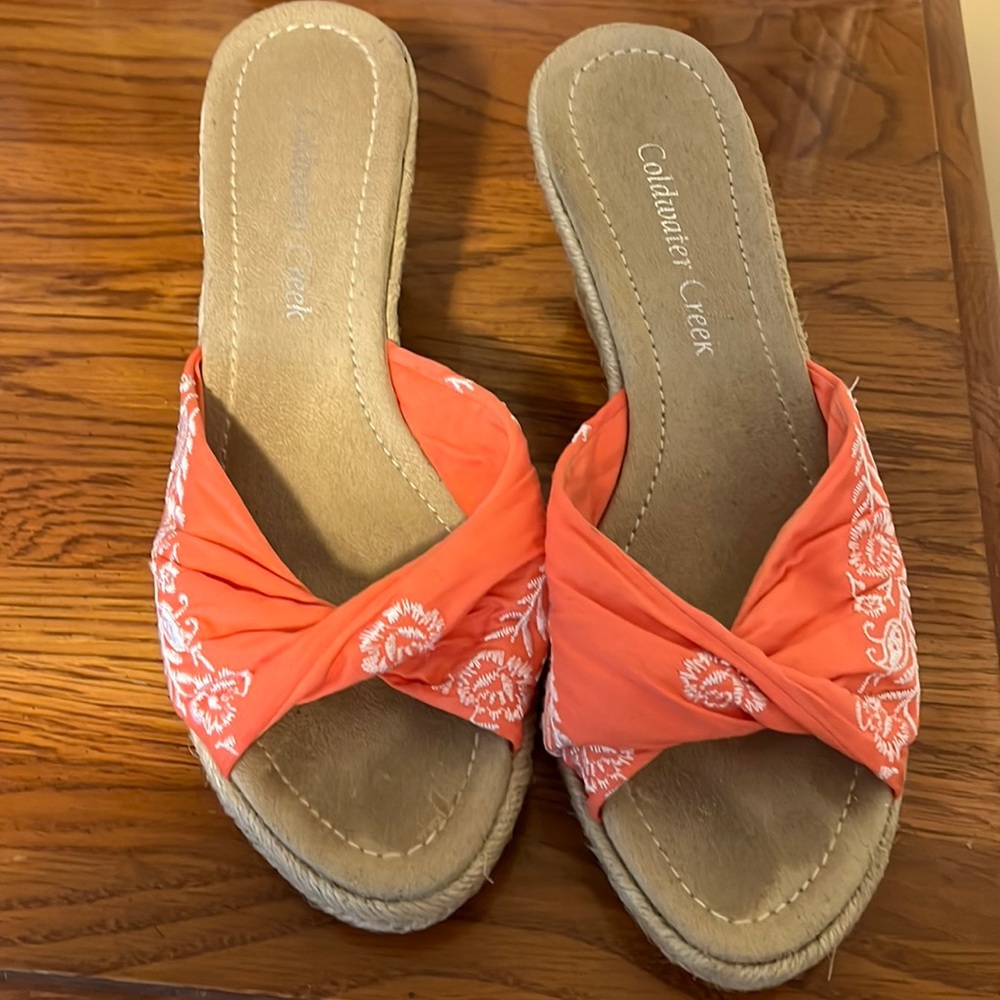Peach Women’s shoes size seven (7). Cold Water Creek brand.